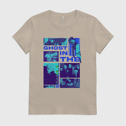 Футболка хлопковая женская Призрак в доспехах экшен, цвет: миндальный
