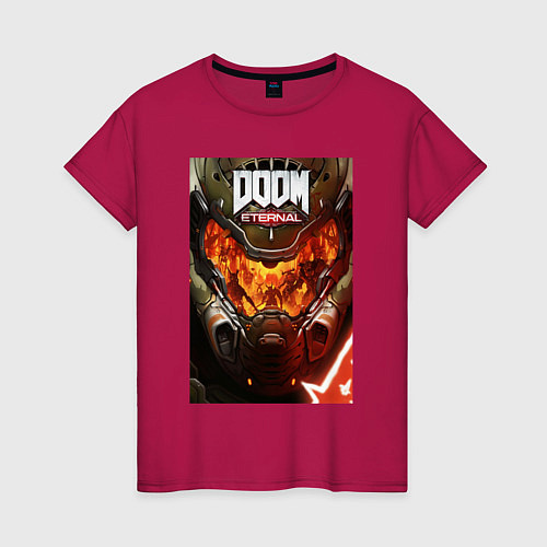 Женская футболка Doom eternal - poster / Маджента – фото 1