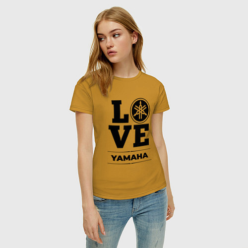 Женская футболка Yamaha Love Classic / Горчичный – фото 3