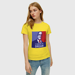Футболка хлопковая женская Сенатор - У меня есть мечта, цвет: желтый — фото 2