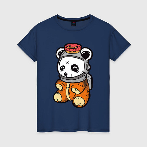 Женская футболка Космо панда / Тёмно-синий – фото 1