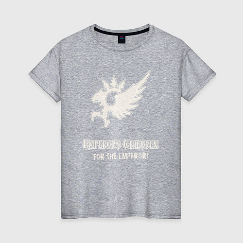 Женская футболка Дети императора хаос винтаж лого / Меланж – фото 1