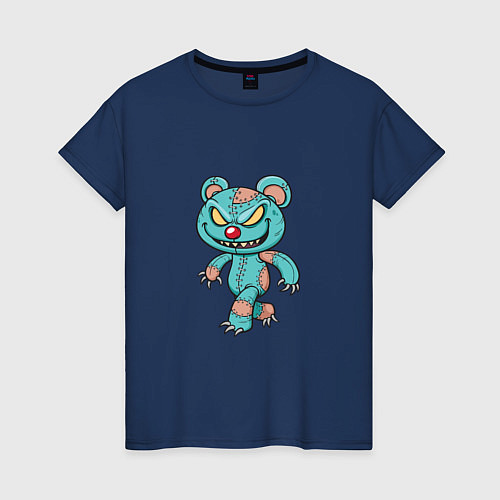 Женская футболка Медведь вуду / Тёмно-синий – фото 1