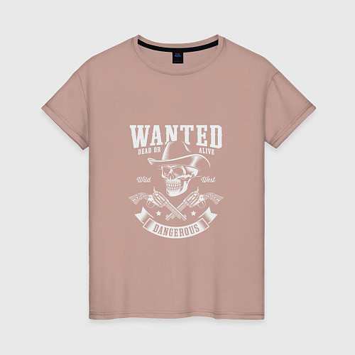 Женская футболка Разыскивается / Пыльно-розовый – фото 1