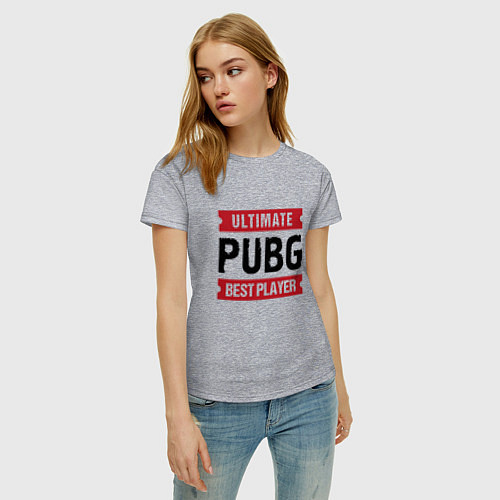 Женская футболка PUBG: Ultimate Best Player / Меланж – фото 3