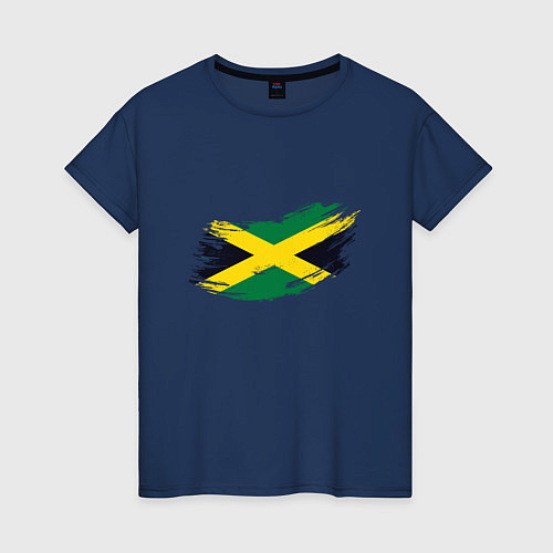 Женская футболка Jamaica Flag / Тёмно-синий – фото 1
