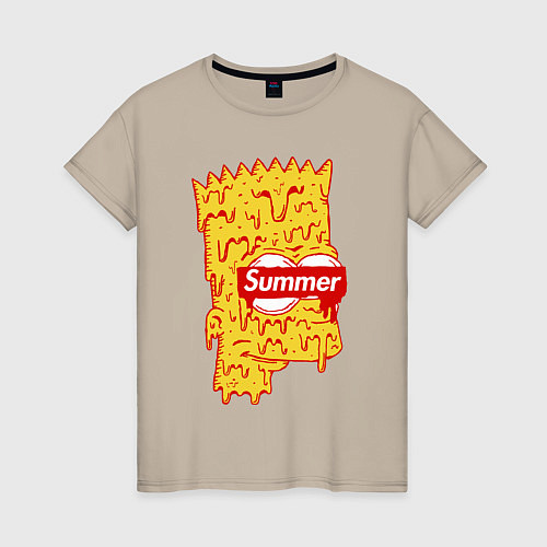 Женская футболка Bart Simpson - Summer / Миндальный – фото 1