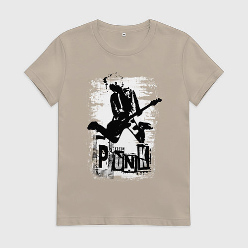 Женская футболка Punk jump / Миндальный – фото 1