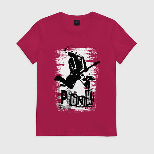 Женская футболка Punk jump / Маджента – фото 1