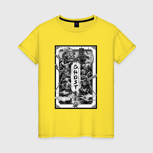 Женская футболка Цусима арт / Желтый – фото 1