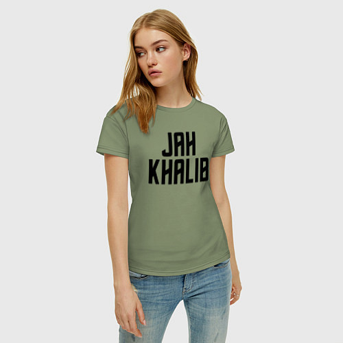 Женская футболка Jah Khalib - ЛОГО / Авокадо – фото 3