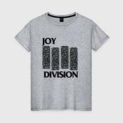 Футболка хлопковая женская Joy Division - rock, цвет: меланж
