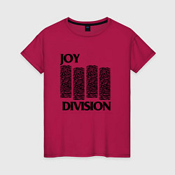 Футболка хлопковая женская Joy Division - rock, цвет: маджента