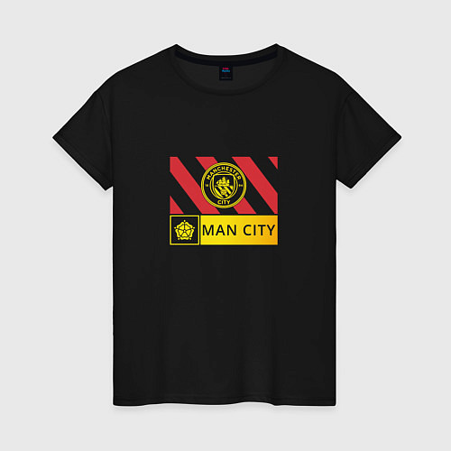 Женская футболка Manchester City - Stripe 202223 / Черный – фото 1
