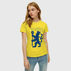 Футболка хлопковая женская FC Chelsea Lion, цвет: желтый — фото 2