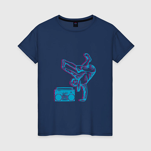 Женская футболка Hip Hop Dance / Тёмно-синий – фото 1