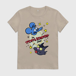 Женская футболка Симпсоны - шоу Щекотки и Царапки