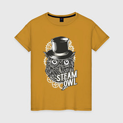 Футболка хлопковая женская Steam owl, цвет: горчичный