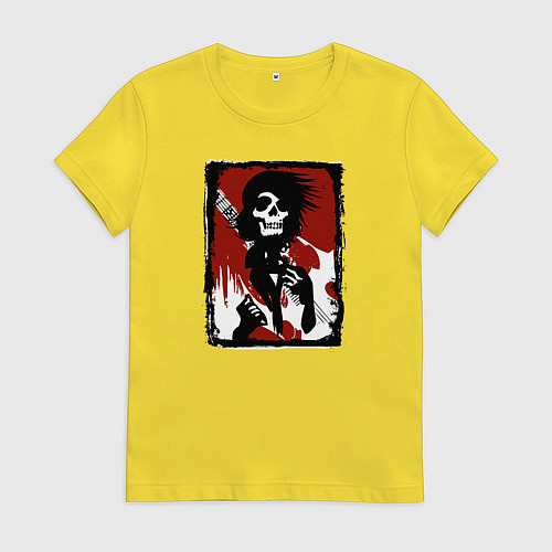 Женская футболка Punk is not a crime / Желтый – фото 1