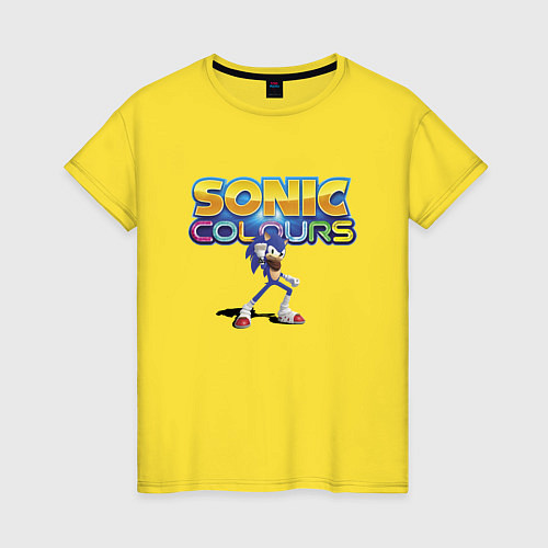 Женская футболка Sonic colors - Hedgehog / Желтый – фото 1