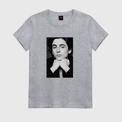 Футболка хлопковая женская Timothee Chalamet Vogue 2021, цвет: меланж