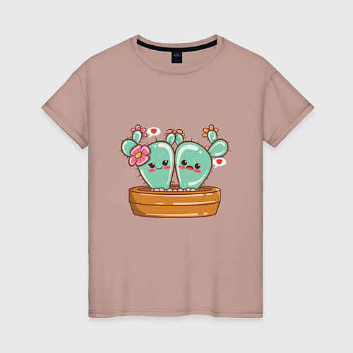 Женская футболка Cactus Love / Пыльно-розовый – фото 1