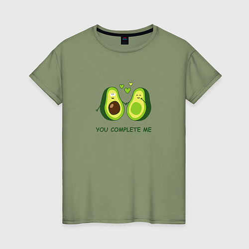 Женская футболка Влюбленные авокадо Милые авокадики / Авокадо – фото 1