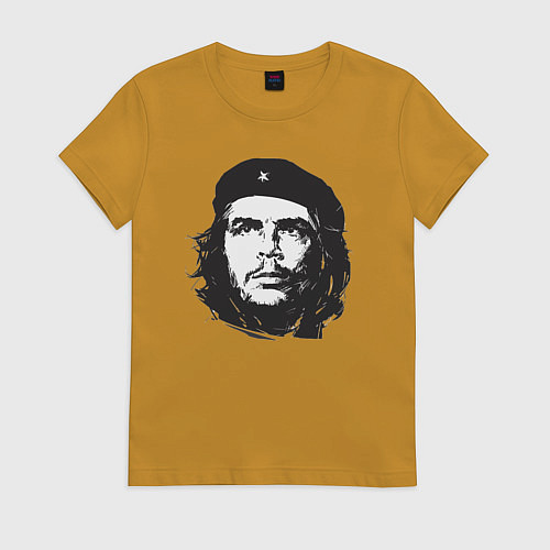 Женская футболка Че Гевара - рисунок / Горчичный – фото 1