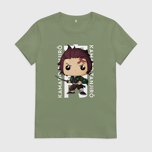 Женская футболка Фанки поп Танджиро / Авокадо – фото 1