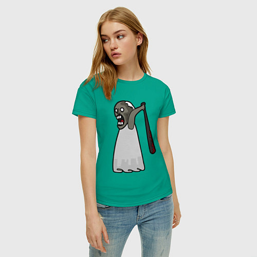 Женская футболка Бабка Гренни / Зеленый – фото 3