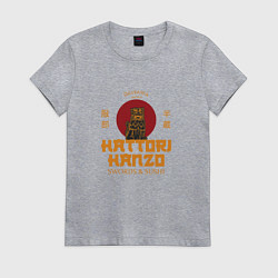 Футболка хлопковая женская Hattori hanzo убить билла, цвет: меланж