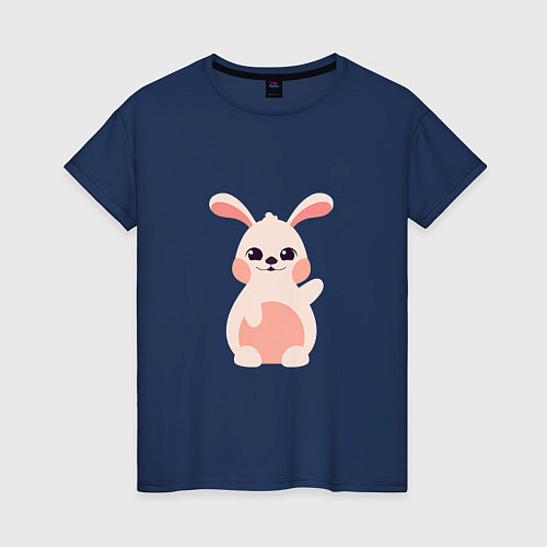 Женская футболка Pink Bunny / Тёмно-синий – фото 1