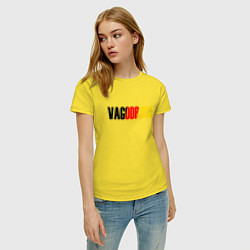 Футболка хлопковая женская VAGODROCH, цвет: желтый — фото 2