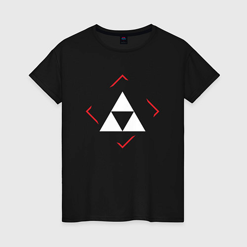 Женская футболка Символ Zelda в красном ромбе / Черный – фото 1