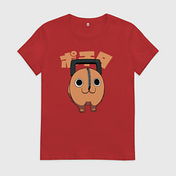 Футболка хлопковая женская Демон Почита, цвет: красный