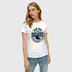 Футболка хлопковая женская San Jose Sharks, цвет: белый — фото 2