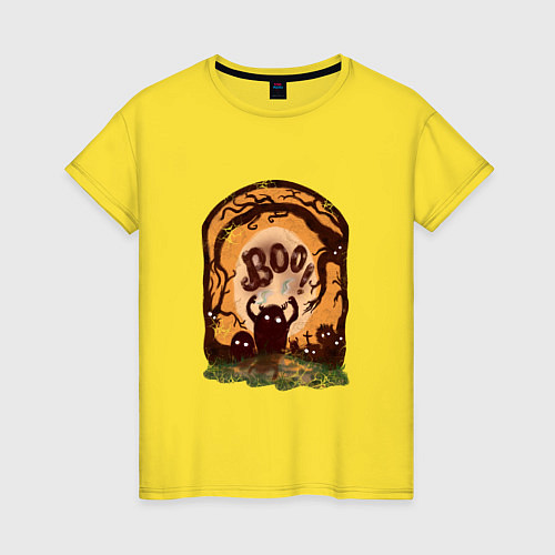 Женская футболка BOO / Желтый – фото 1