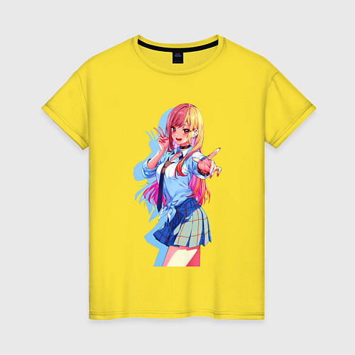 Женская футболка Марин Китагава - Фарфоровая кукла / Желтый – фото 1