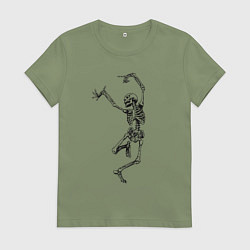 Женская футболка Скелет и балет