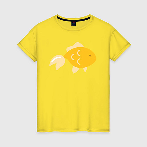 Женская футболка Золотая рыбкa / Желтый – фото 1