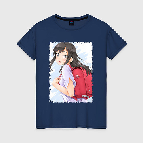 Женская футболка Хотару Ичиджо - Деревенская глубинка / Тёмно-синий – фото 1