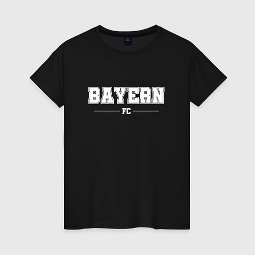 Женская футболка Bayern football club классика / Черный – фото 1
