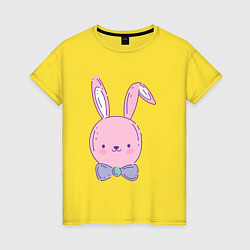Футболка хлопковая женская Водяной кролик 2023, цвет: желтый