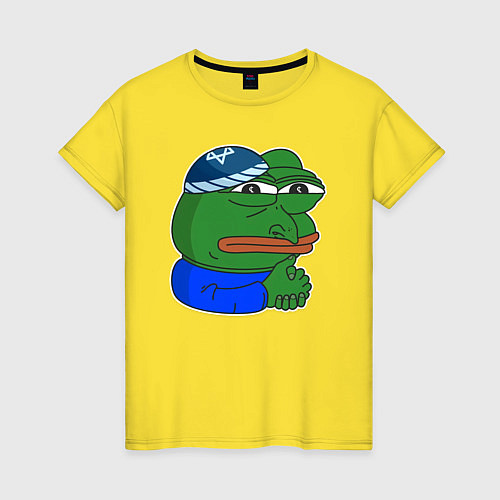 Женская футболка Лягушонок Пепе хочет денег / Желтый – фото 1