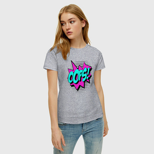 Женская футболка Oops / Меланж – фото 3