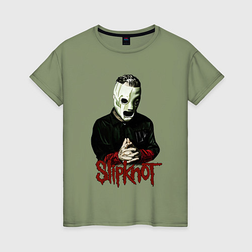Женская футболка Slipknot mask / Авокадо – фото 1