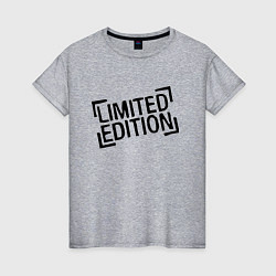 Футболка хлопковая женская Limited edition - Minimalism, цвет: меланж