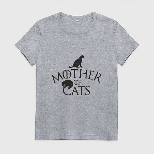 Женская футболка Мать котов / Меланж – фото 1
