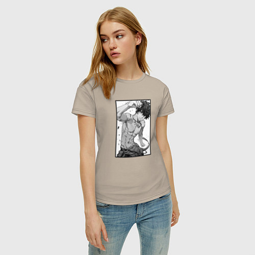 Женская футболка Накаченный Кабанэ Кусак - Инцидент Кэмоно / Миндальный – фото 3