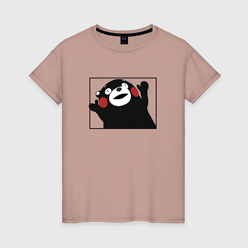 Женская футболка Кумамон - Во славу сатаны / Пыльно-розовый – фото 1
